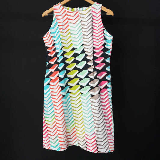 SIN MARCA Vestido Sin Manga Varios  Estampado Talle XL
