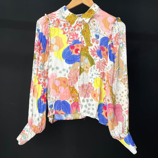 ZARA Camisa Manga Larga Varios  Estampado Talle M