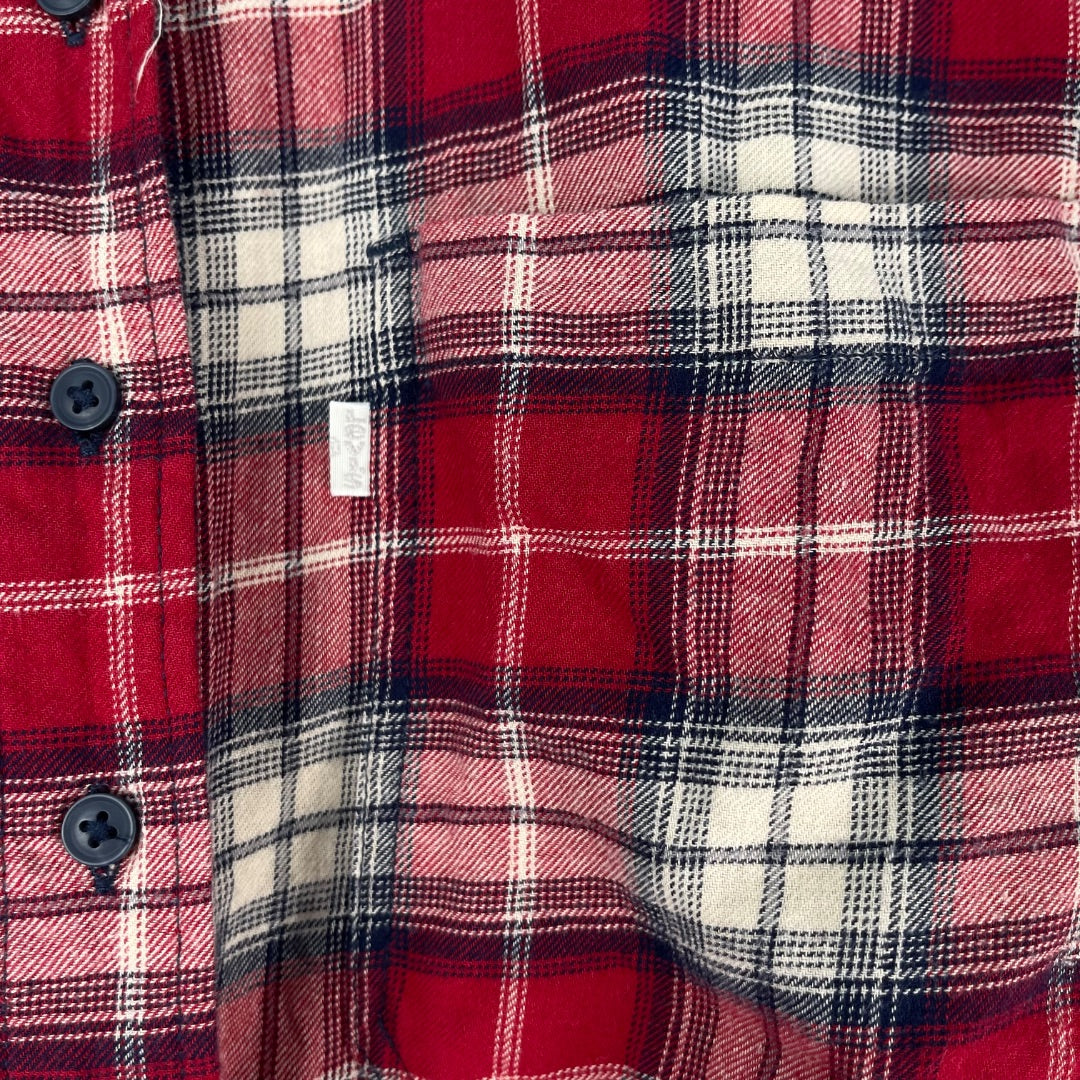LEVIS  Camisa Manga Larga  Varios Escoces Rojos  Talle L