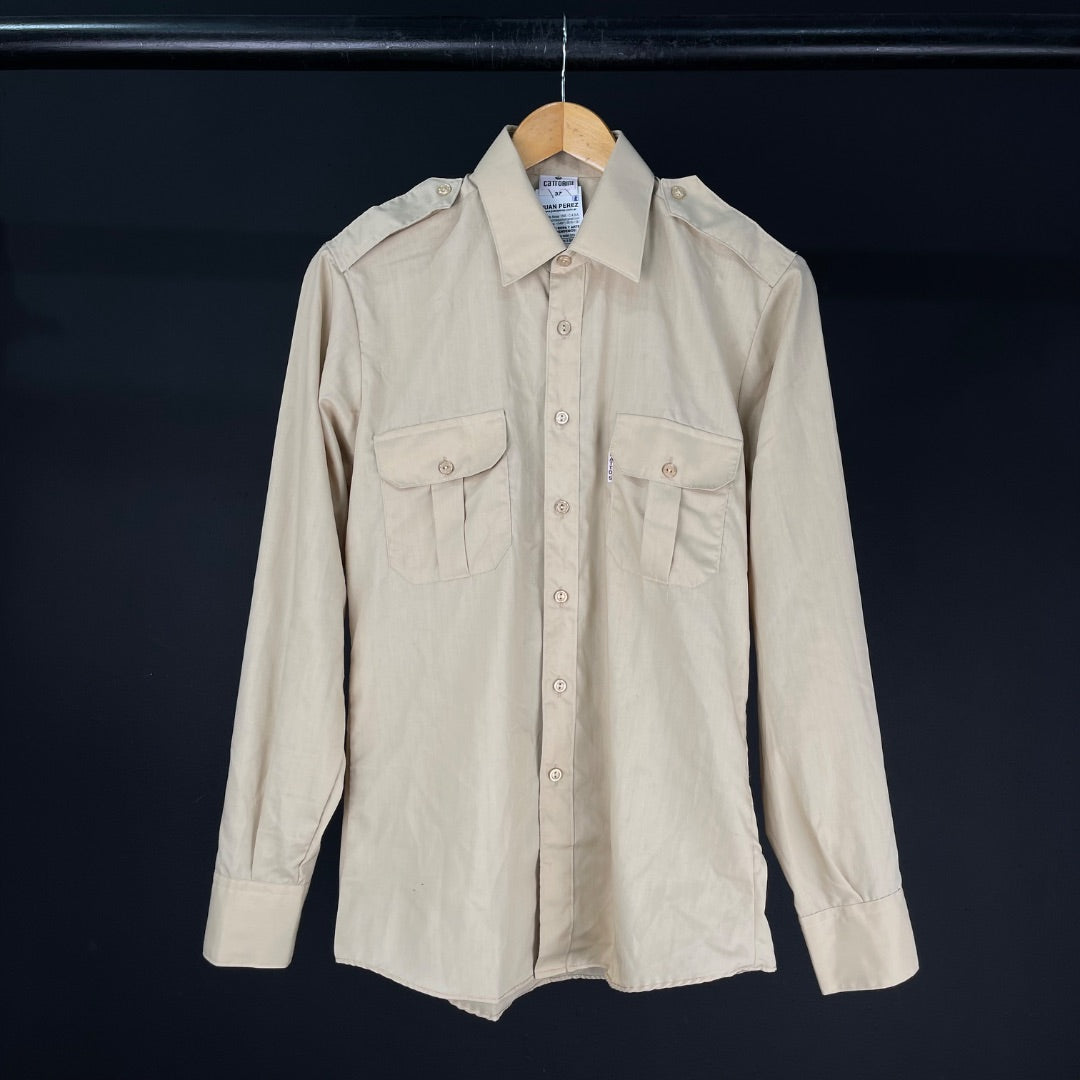 SIN MARCA  Camisa Manga Larga  Beige  Talles Varios