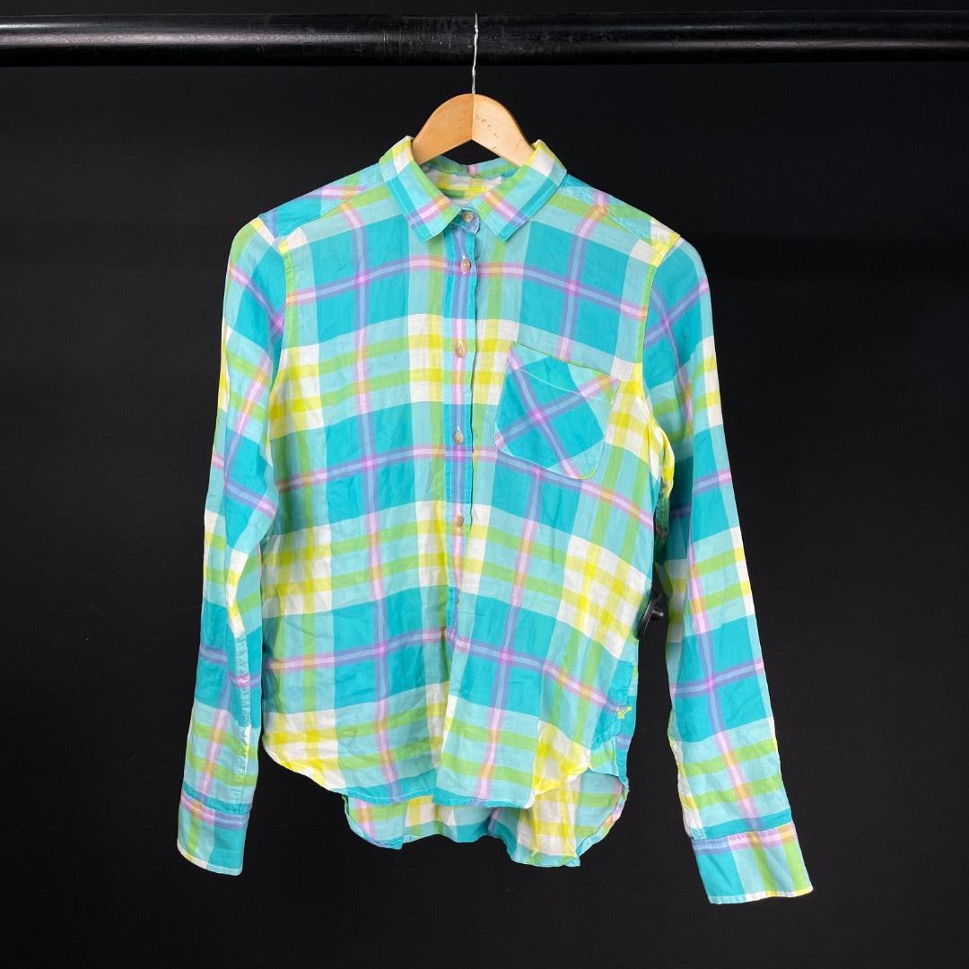 AMERICAN EAGLE  Camisa Manga Larga  Color Varios  Escoces  Talle S