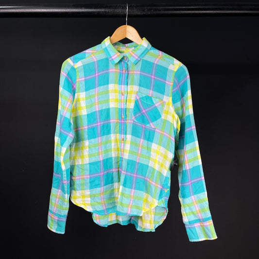 AMERICAN EAGLE  Camisa Manga Larga  Color Varios  Escoces  Talle S