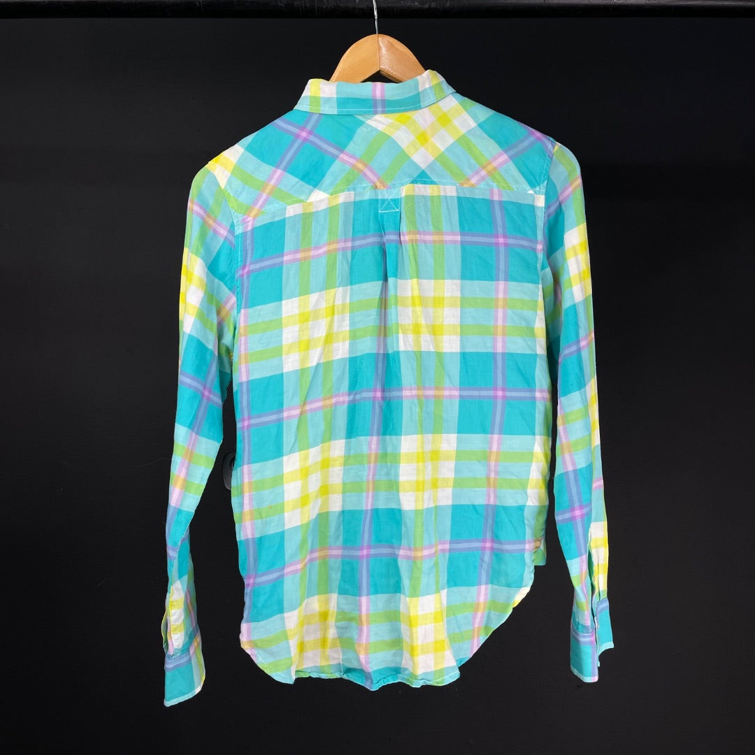 AMERICAN EAGLE  Camisa Manga Larga  Color Varios  Escoces  Talle S