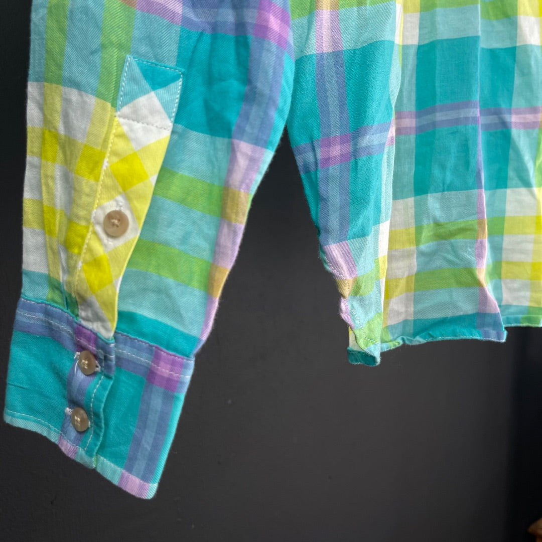 AMERICAN EAGLE  Camisa Manga Larga  Color Varios  Escoces  Talle S