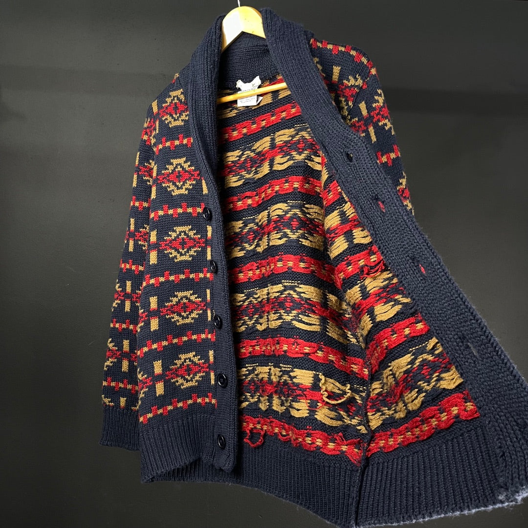 BENSIMON  Sweater Abierto  Azul  Talle L