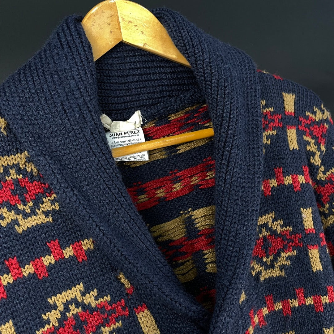 BENSIMON  Sweater Abierto  Azul  Talle L