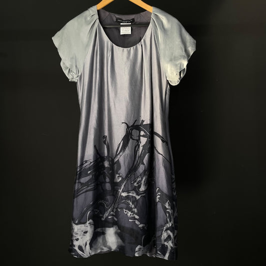 PHILOSOPHY BLUES ORIGINAL Vestido Manga Corta Gris Talle 42