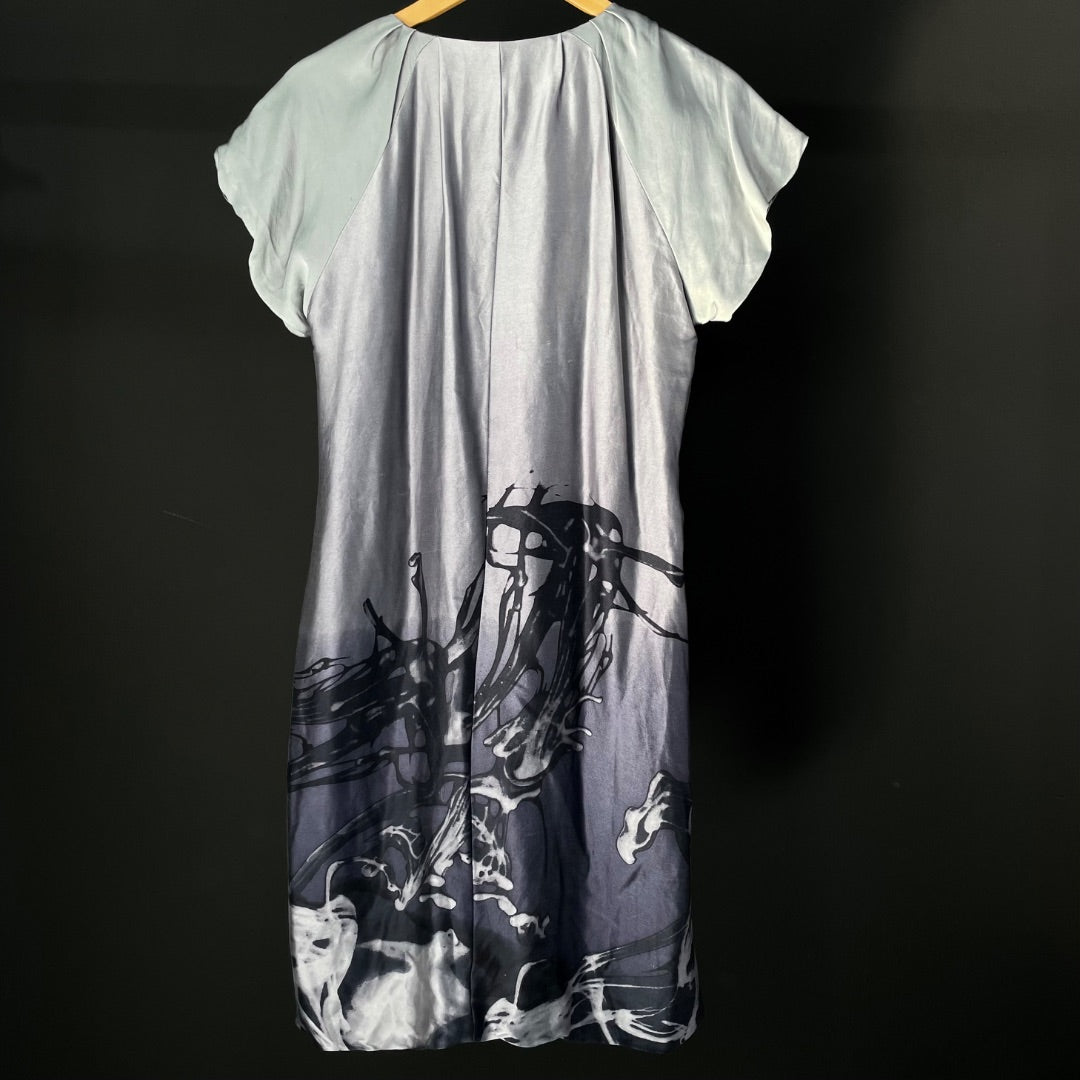 PHILOSOPHY BLUES ORIGINAL Vestido Manga Corta Gris Talle 42
