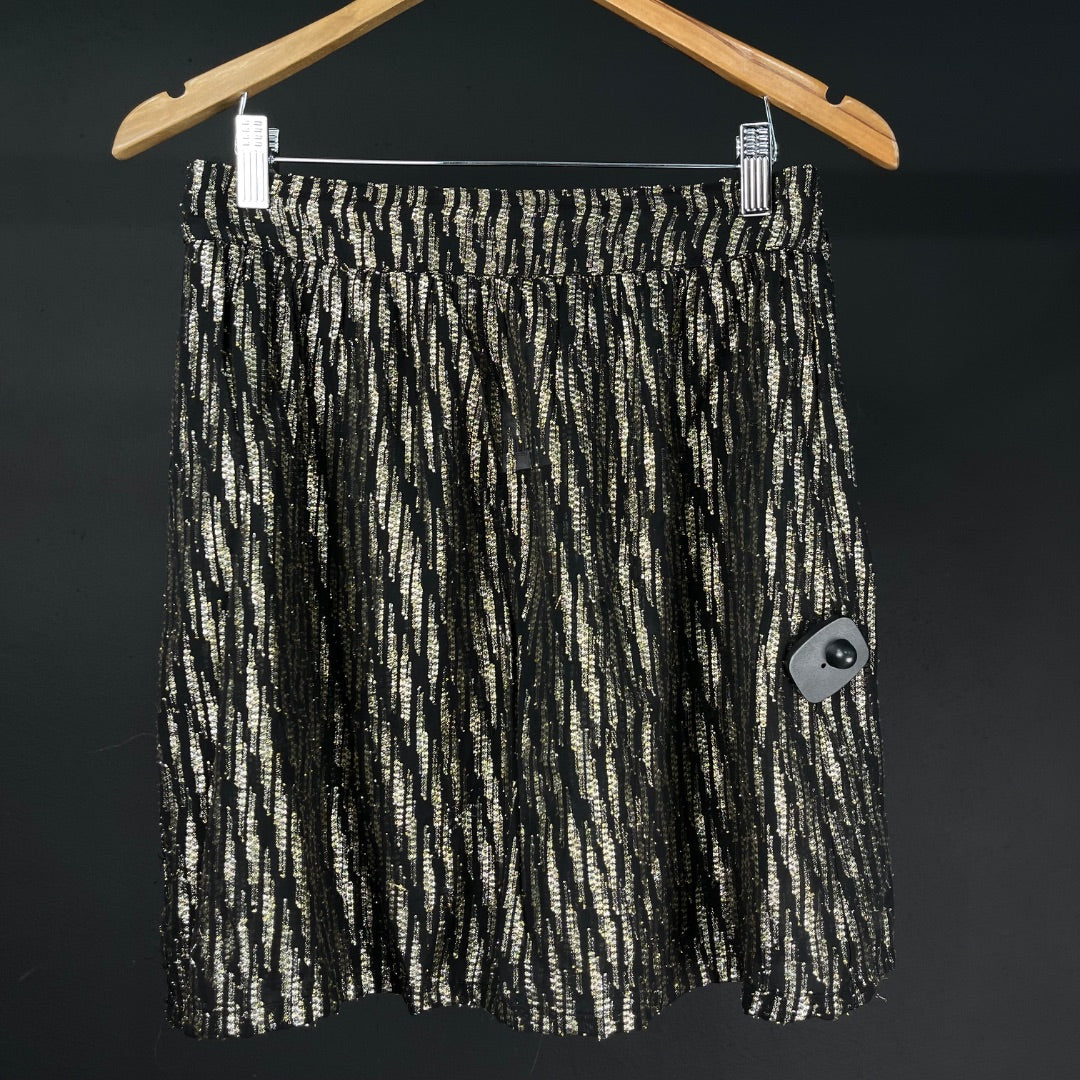 ZARA Pollera Mini Varios Negro y Dorado Talle XS