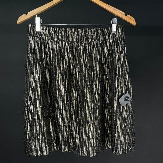 ZARA Pollera Mini Varios Negro y Dorado Talle XS