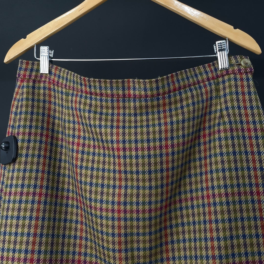 BURBERRY Pollera Media Pierna Varios Pied De Poule Talle 42