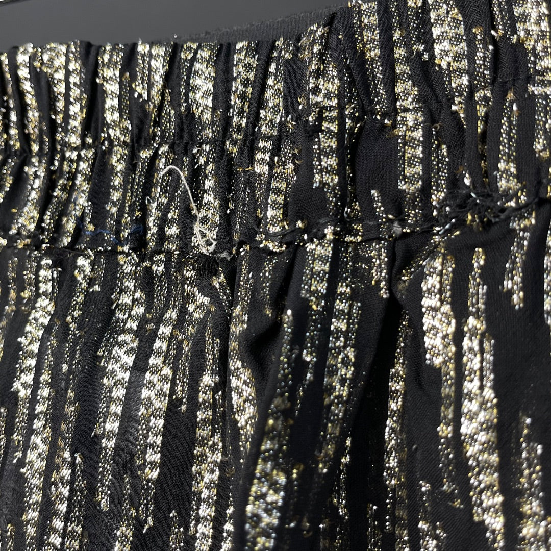 ZARA Pollera Mini Varios Negro y Dorado Talle XS
