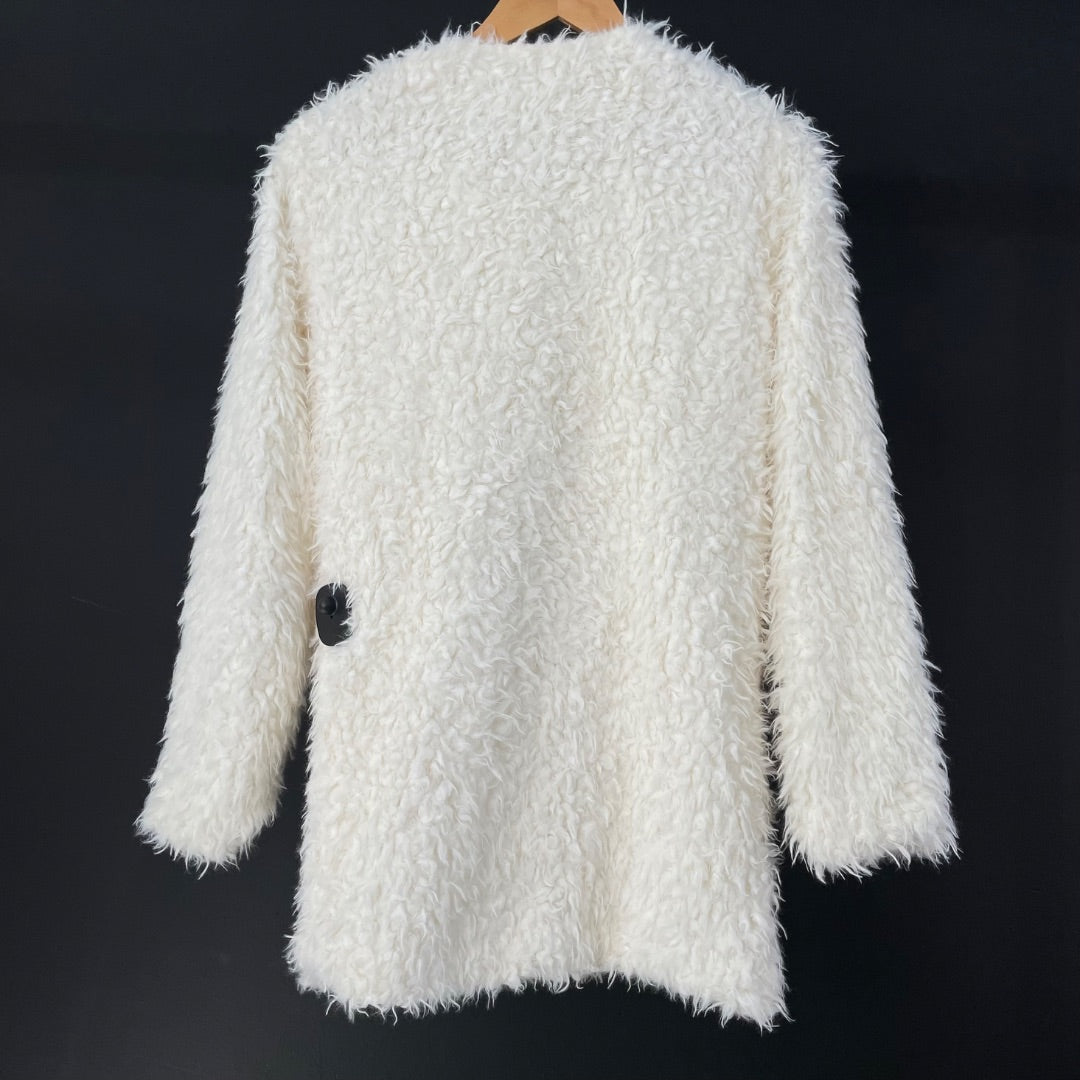 SIN MARCA Saco Blanco Talle M
