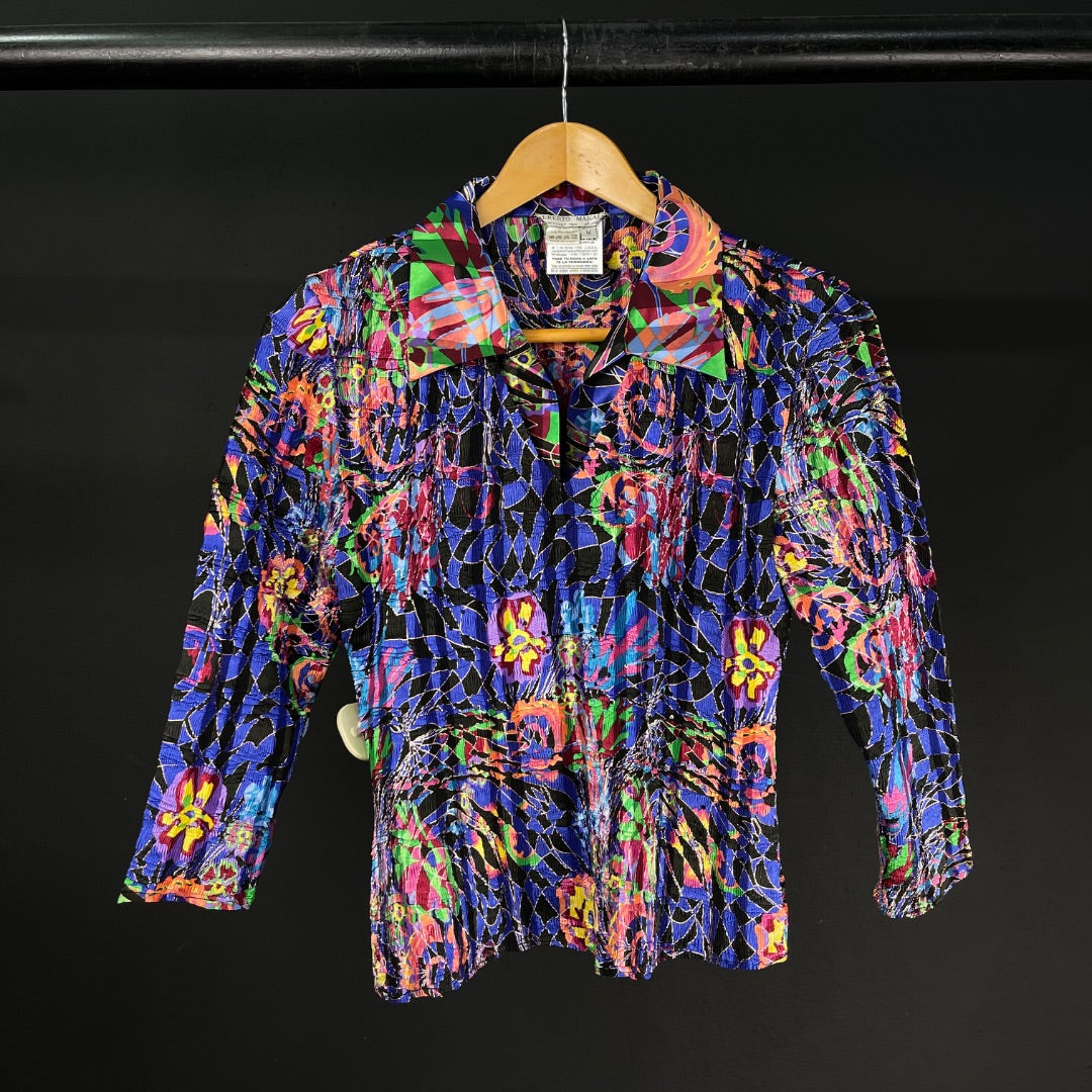 ALBERTO MAKALI Blusa Manga Larga Varios  Estampado Talle M