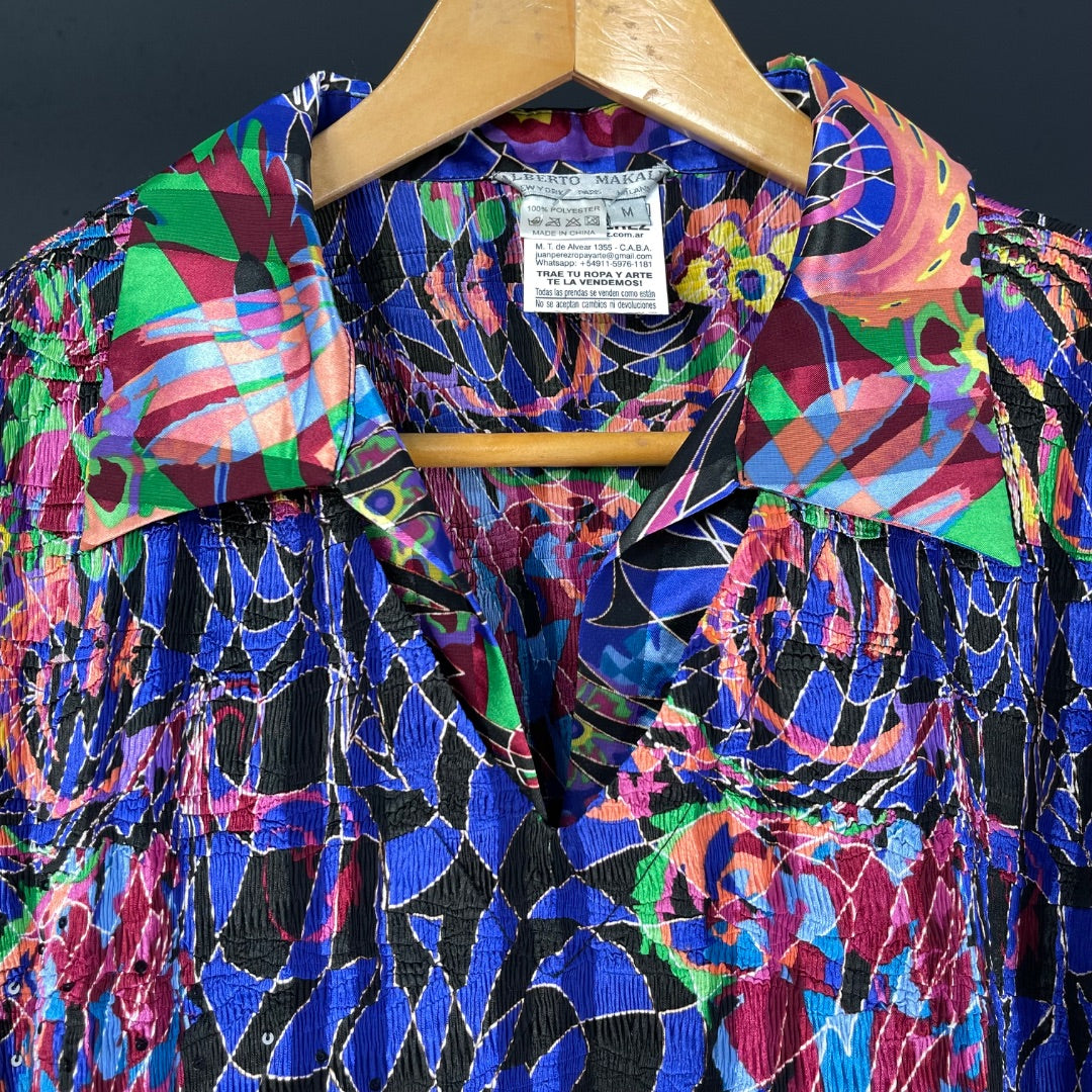 ALBERTO MAKALI Blusa Manga Larga Varios  Estampado Talle M