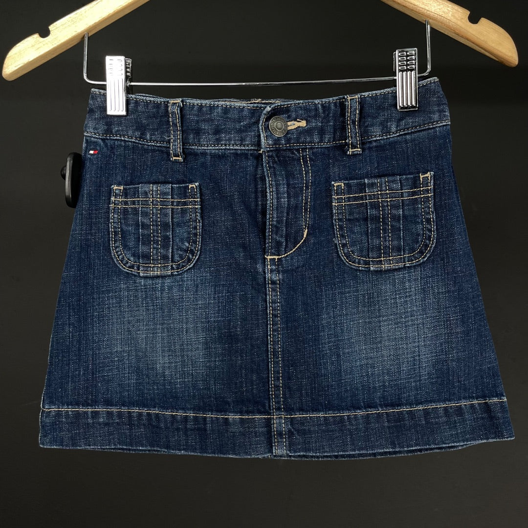 TOMMY HILFIGER  Pollera Mini  Azul  Talle 8