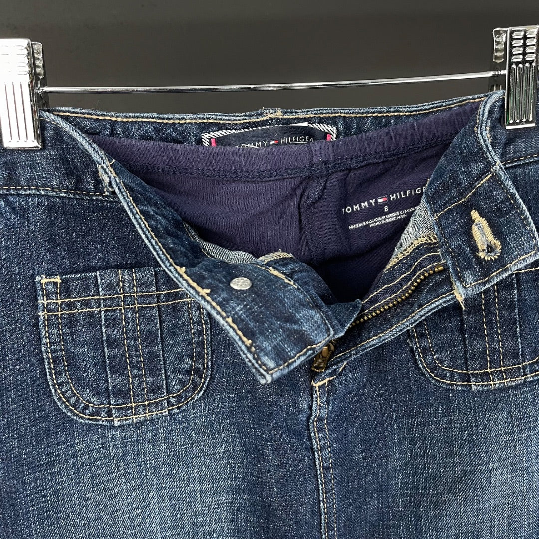 TOMMY HILFIGER  Pollera Mini  Azul  Talle 8