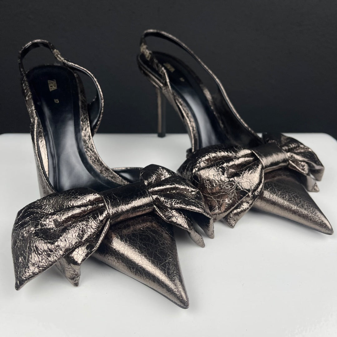 ZARA Zapatos Peltre Talle 37