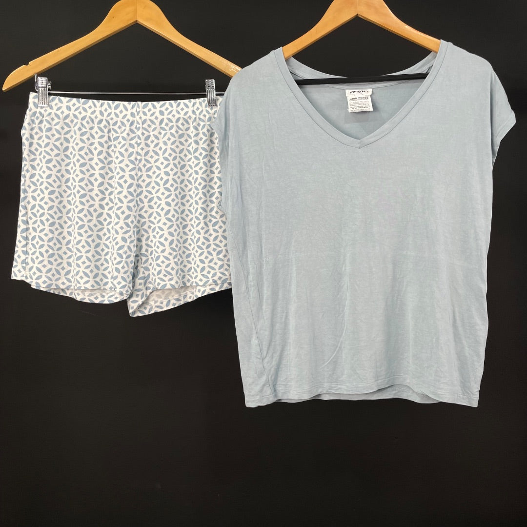 SIN MARCA Pijama X2 Celeste Talle S