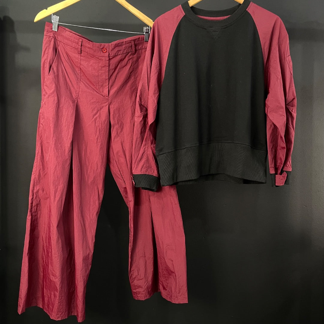 GUSMAN Conjunto X2 Pantalon Y Otro Bordeaux Talle L