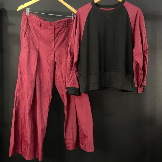 GUSMAN Conjunto X2 Pantalon Y Otro Bordeaux Talle L