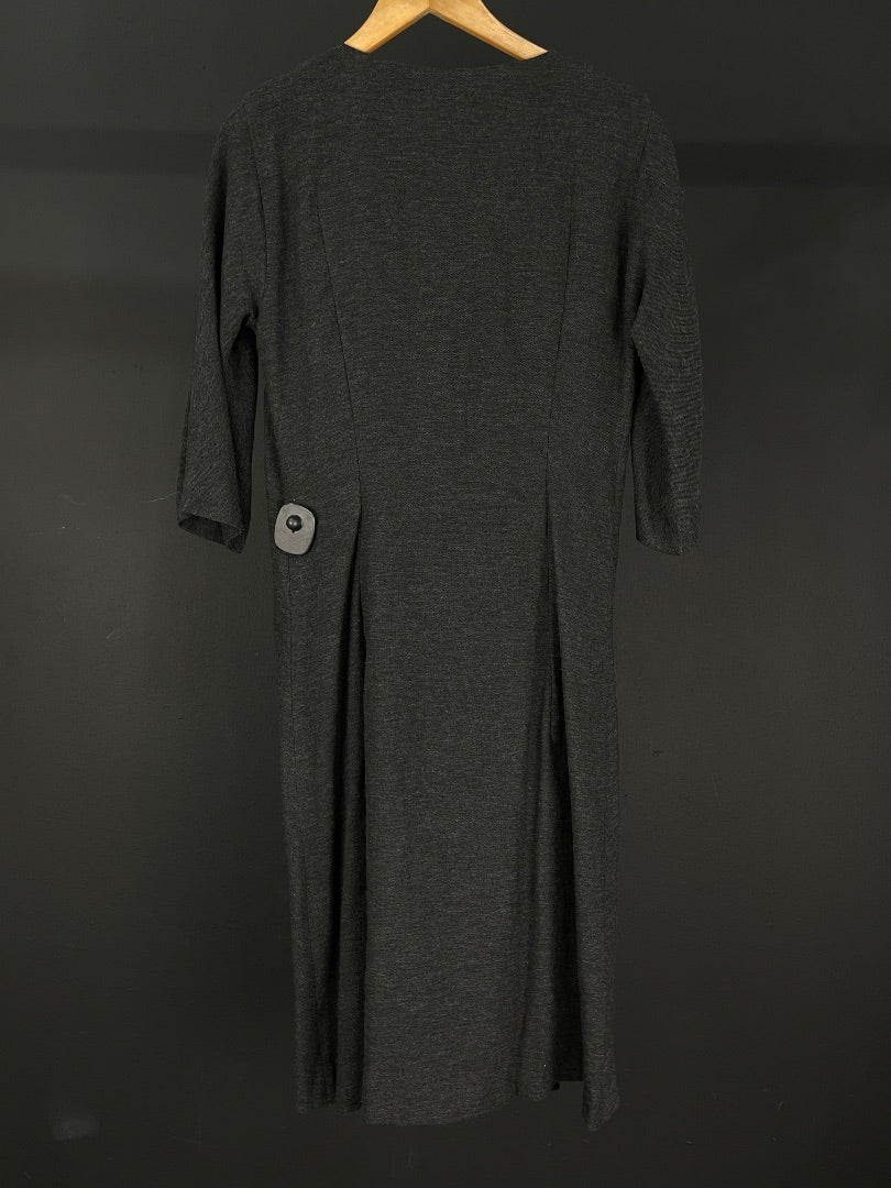 CACHAREL Vestido Manga 3/4 Gris Talle S