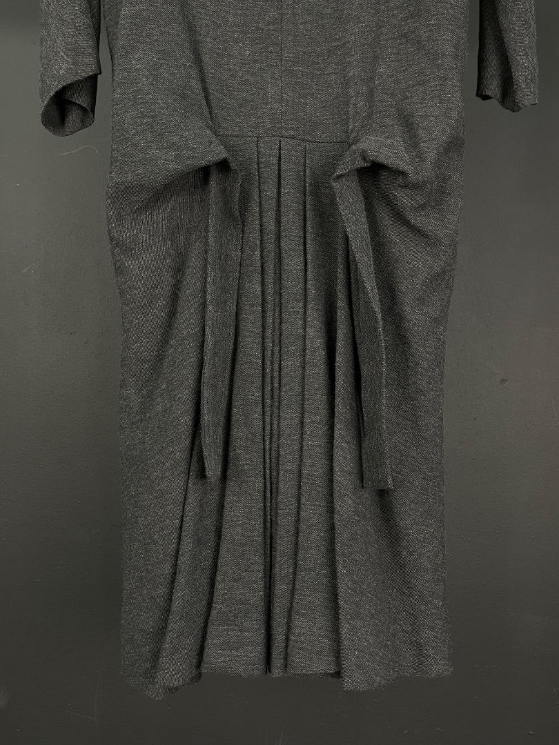 CACHAREL Vestido Manga 3/4 Gris Talle S