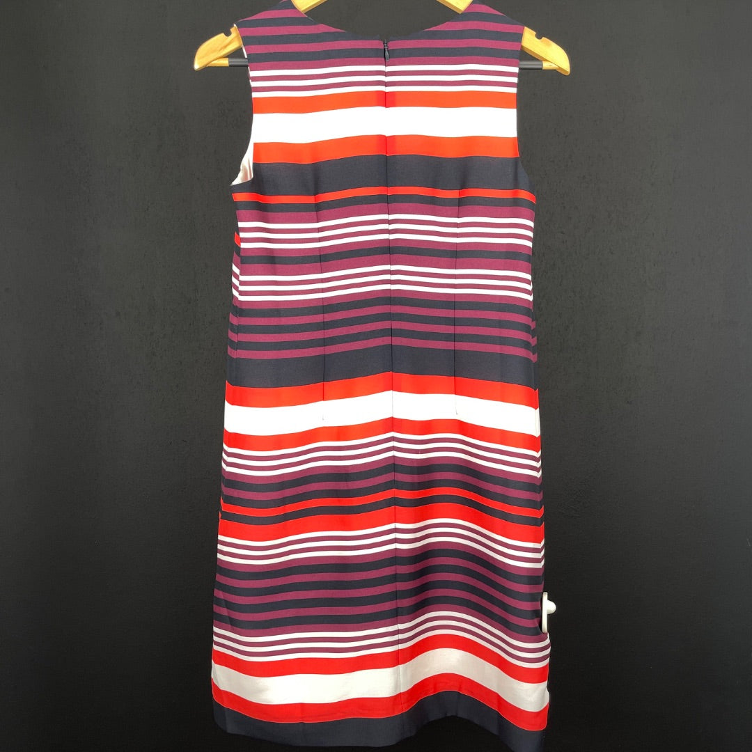 ANN TAYLOR Vestido Sin Manga Varios Rayado Talle 2