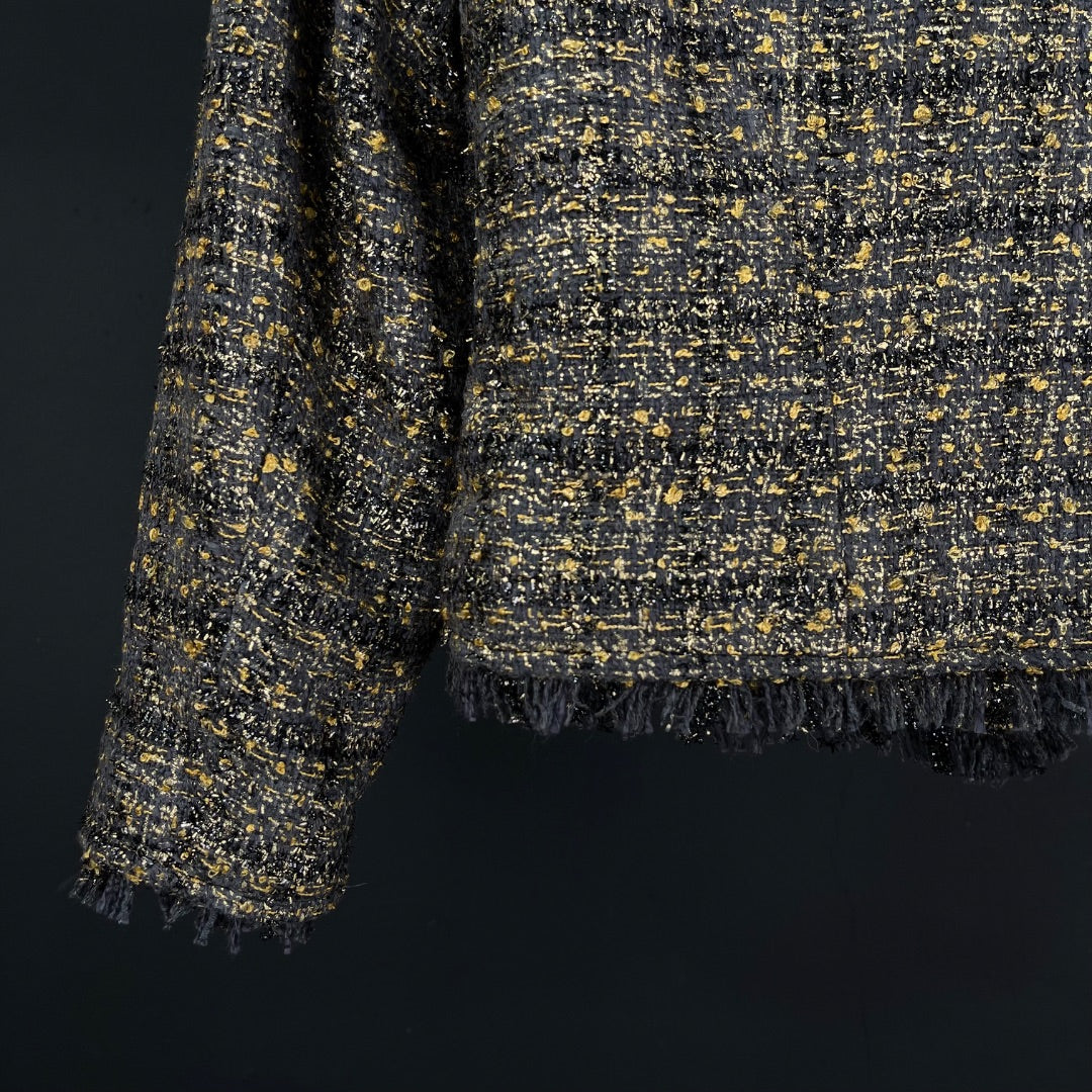 INC Saco Varios Negro y Dorado Talle S