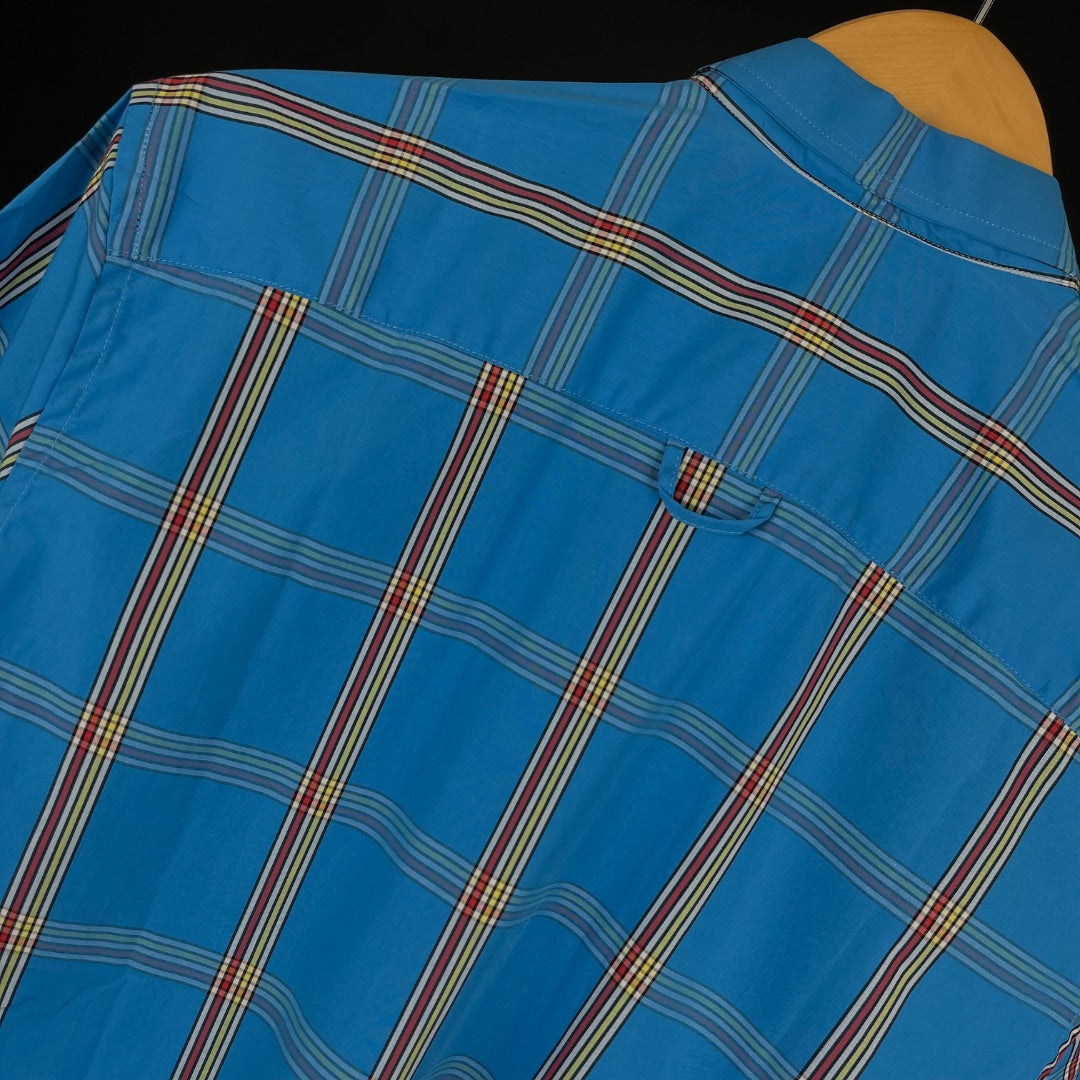 LACOSTE  Camisa Manga Corta  Color Turquesa  Talle 40