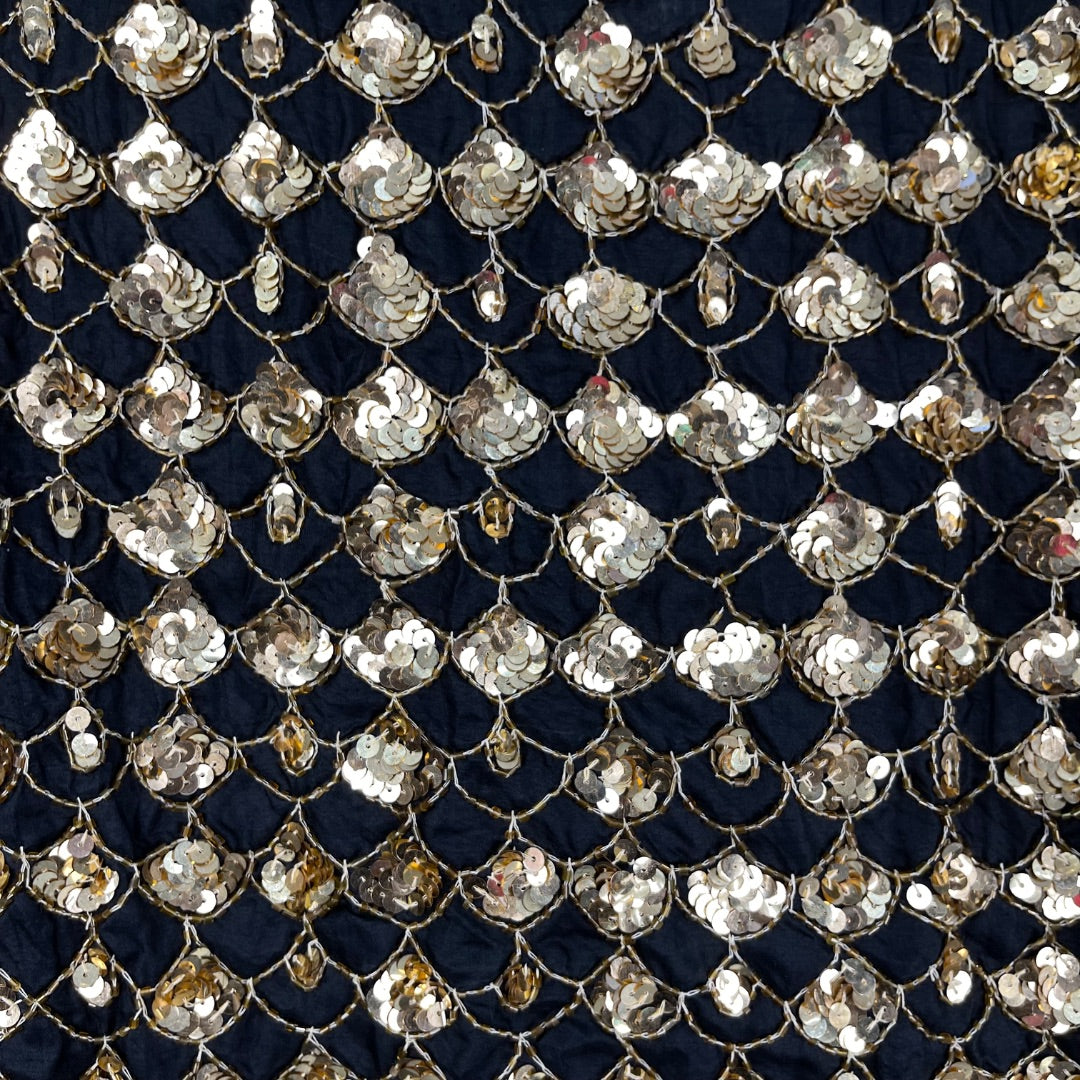 SIN MARCA Chaleco Corto Varios Negro y Dorado Talle M