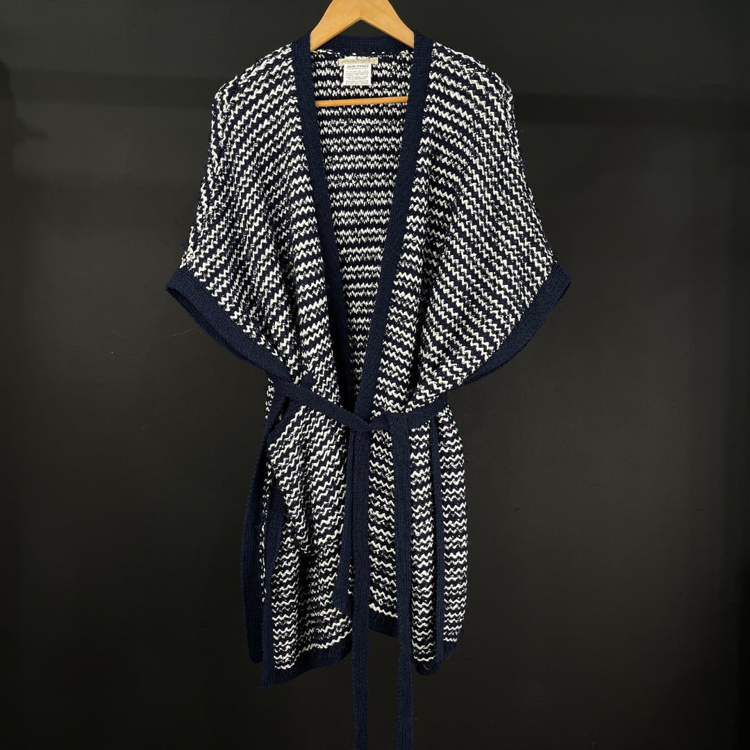 PURIFICACION GARCIA Sweater Abierto Varios Rayado Talle S