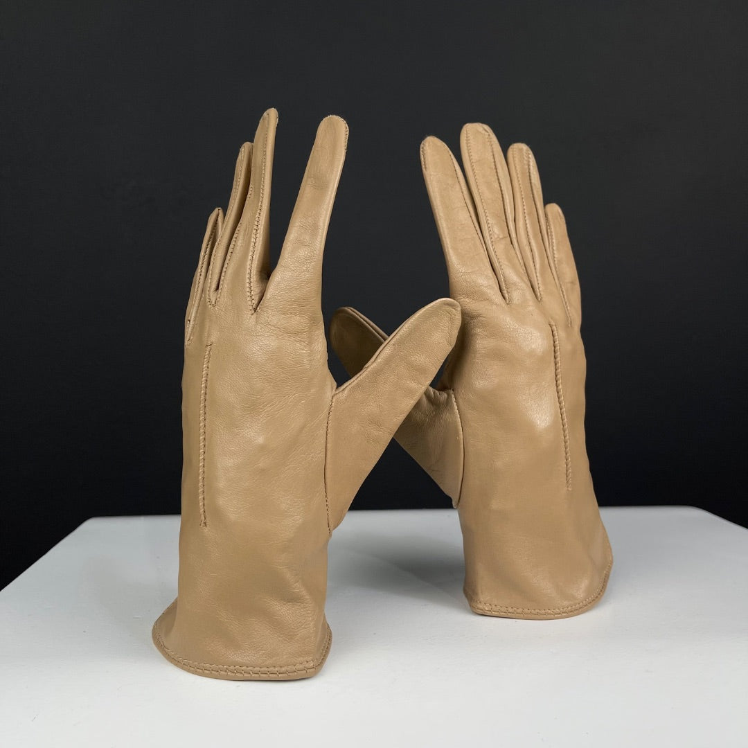 SIN MARCA Guantes Beige Talle Unico