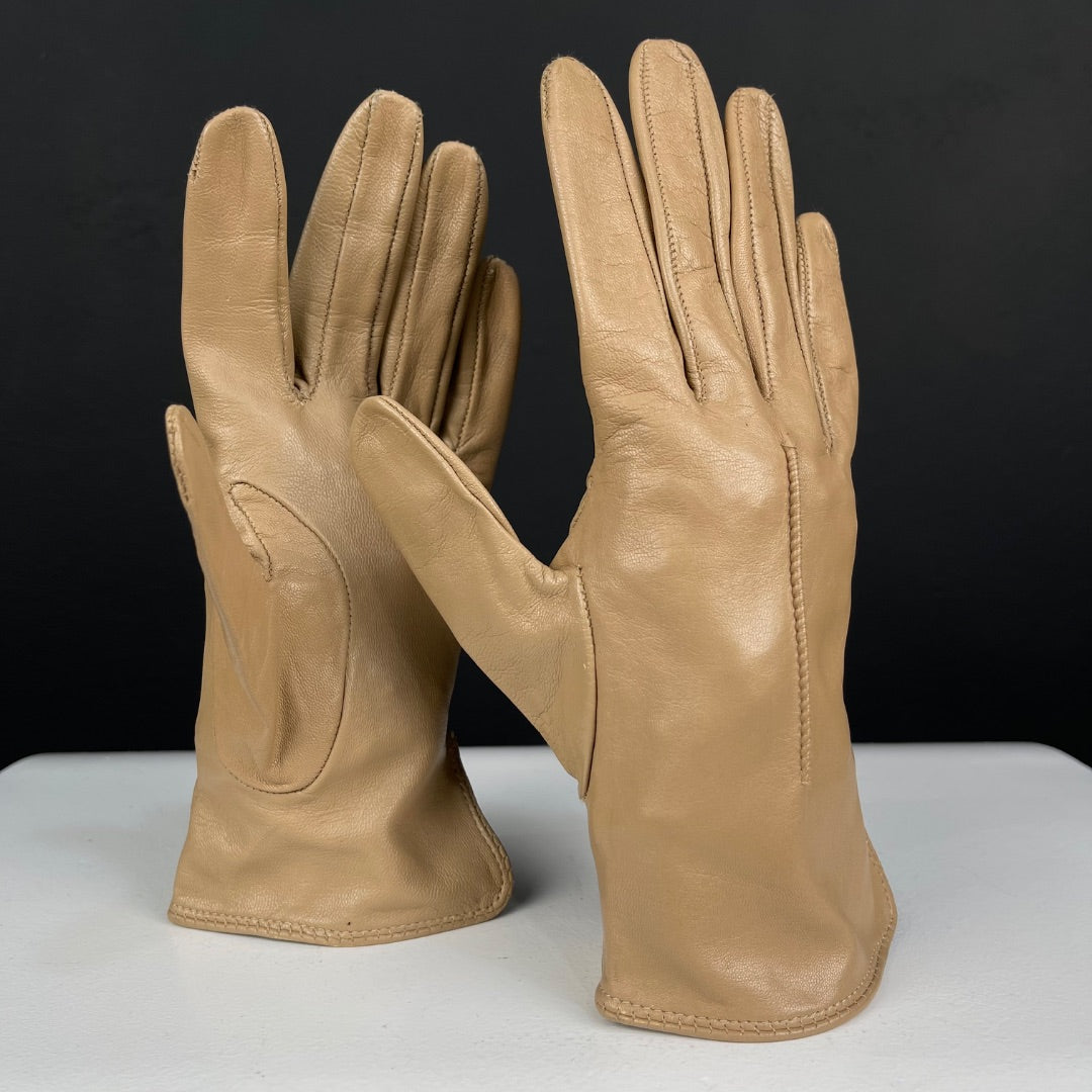 SIN MARCA Guantes Beige Talle Unico