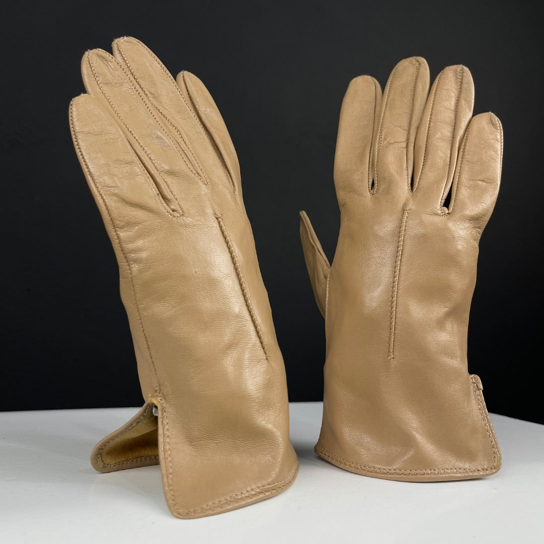 SIN MARCA Guantes Beige Talle Unico
