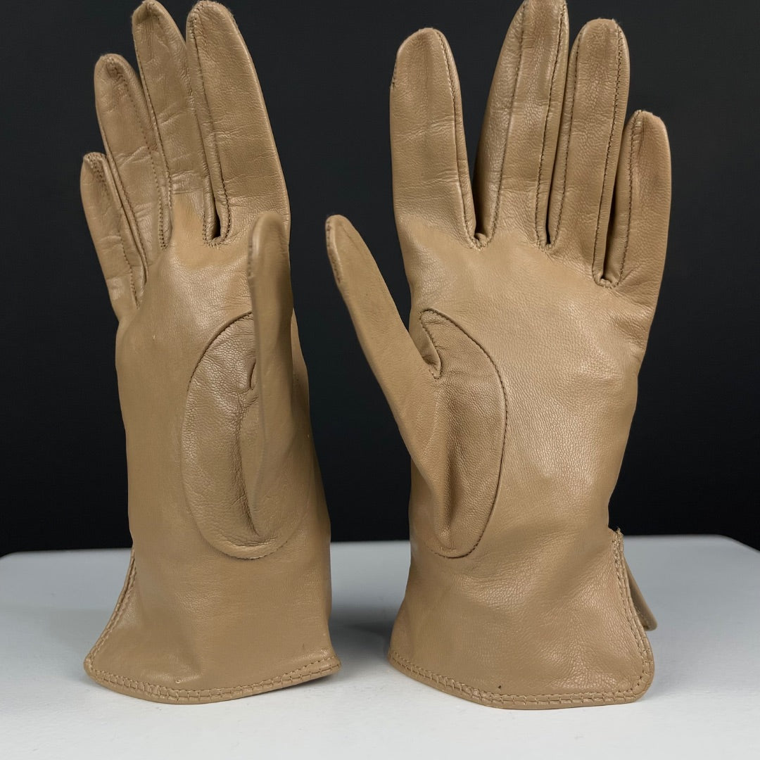 SIN MARCA Guantes Beige Talle Unico