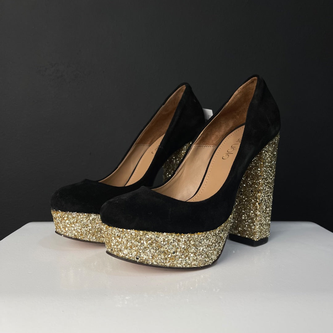 PARUOLO Zapatos Varios Negro y Dorado Talle 37