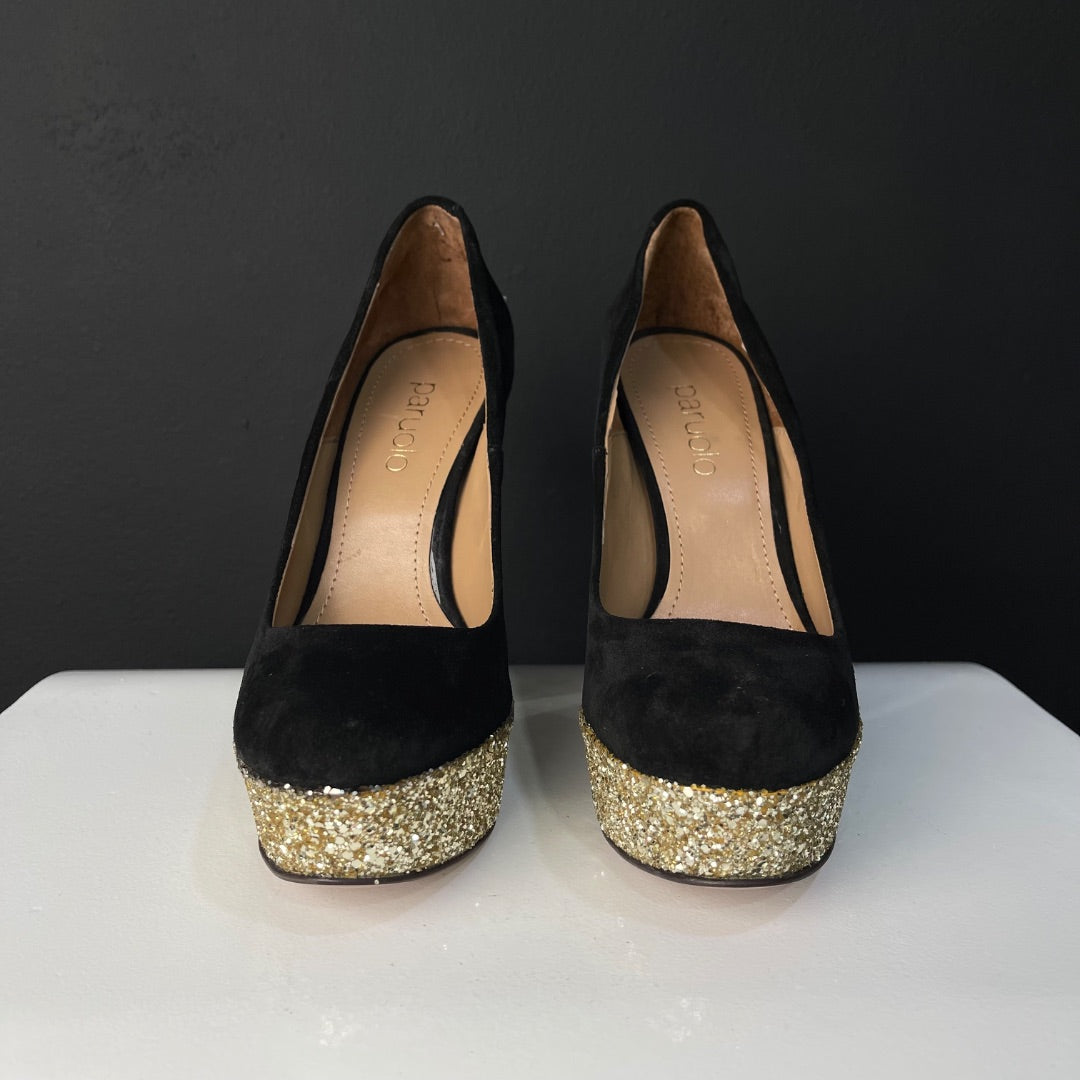 PARUOLO Zapatos Varios Negro y Dorado Talle 37