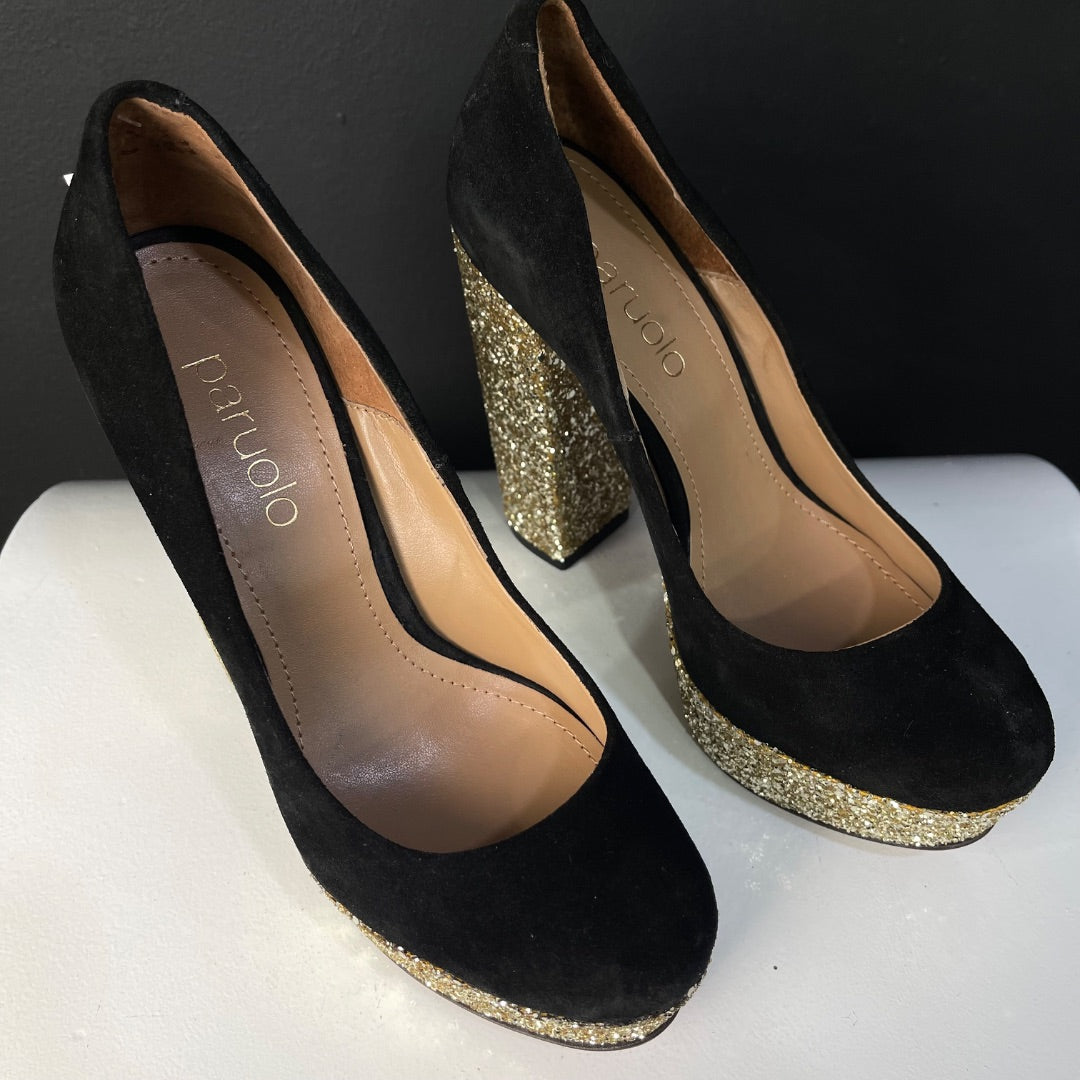 PARUOLO Zapatos Varios Negro y Dorado Talle 37