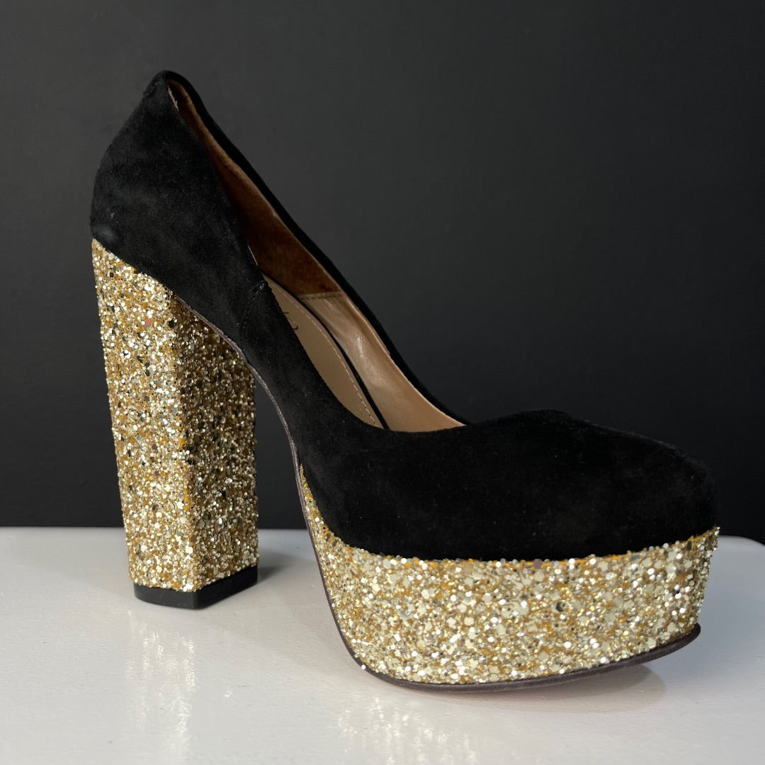 PARUOLO Zapatos Varios Negro y Dorado Talle 37