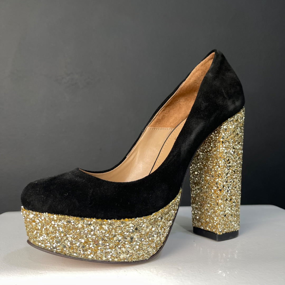 PARUOLO Zapatos Varios Negro y Dorado Talle 37