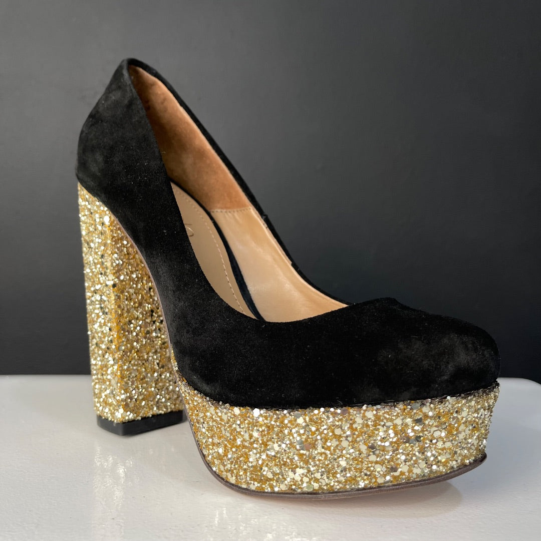 PARUOLO Zapatos Varios Negro y Dorado Talle 37