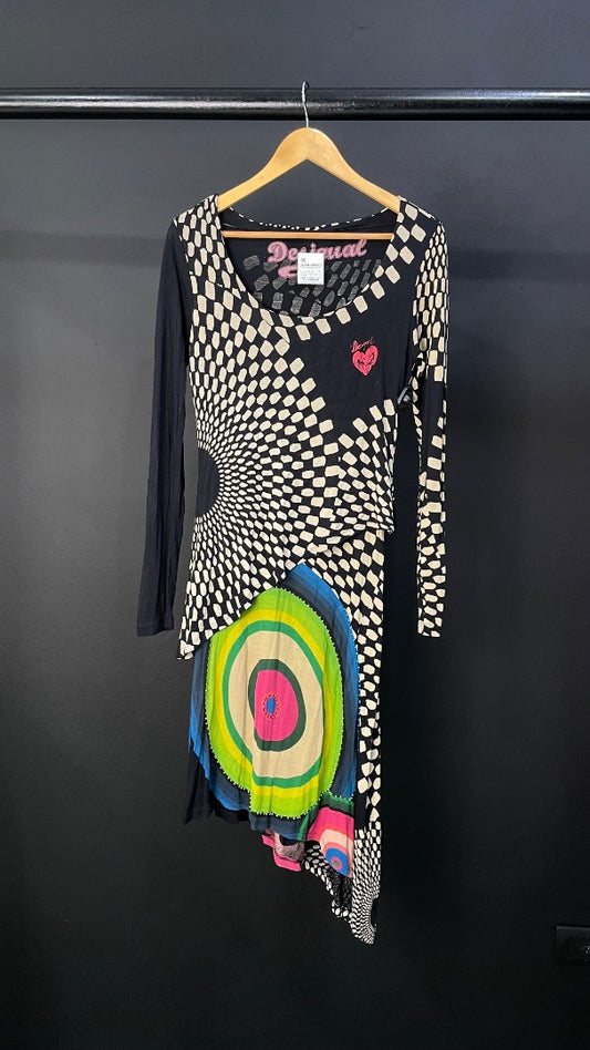 DESIGUAL Vestido Varios  Estampado Talle 2