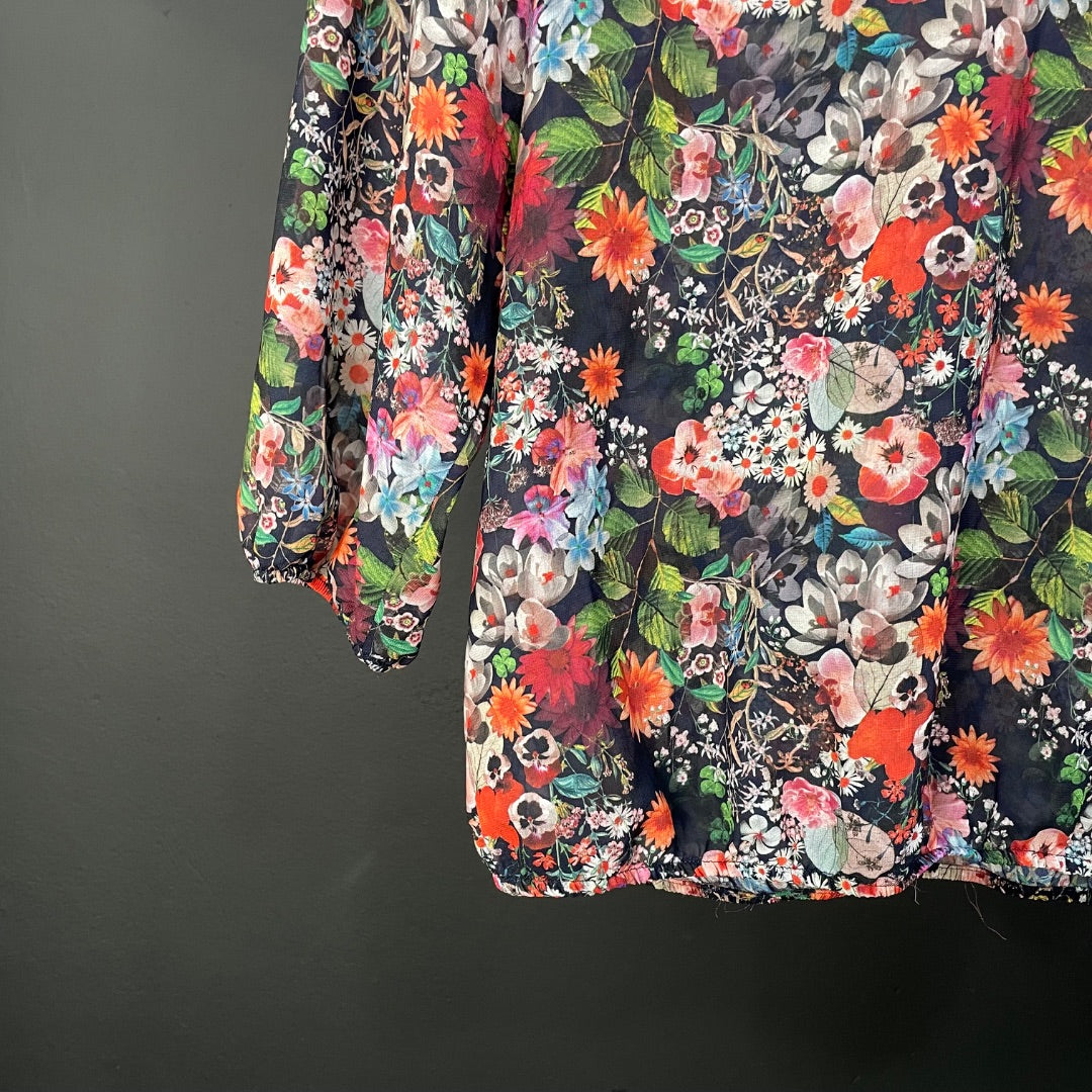 ZARA Blusa Varios Floral Talle XL