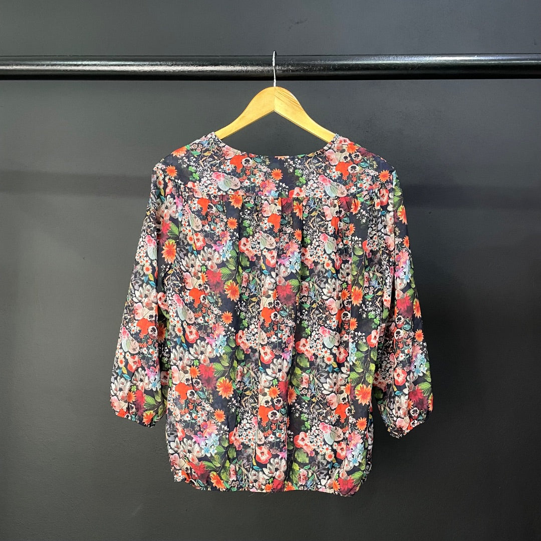 ZARA Blusa Varios Floral Talle XL