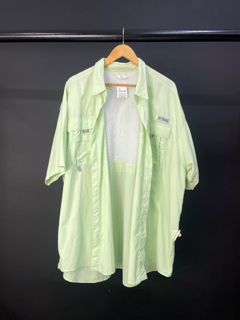 COLUMBIA Camisa Verde Talle XXL