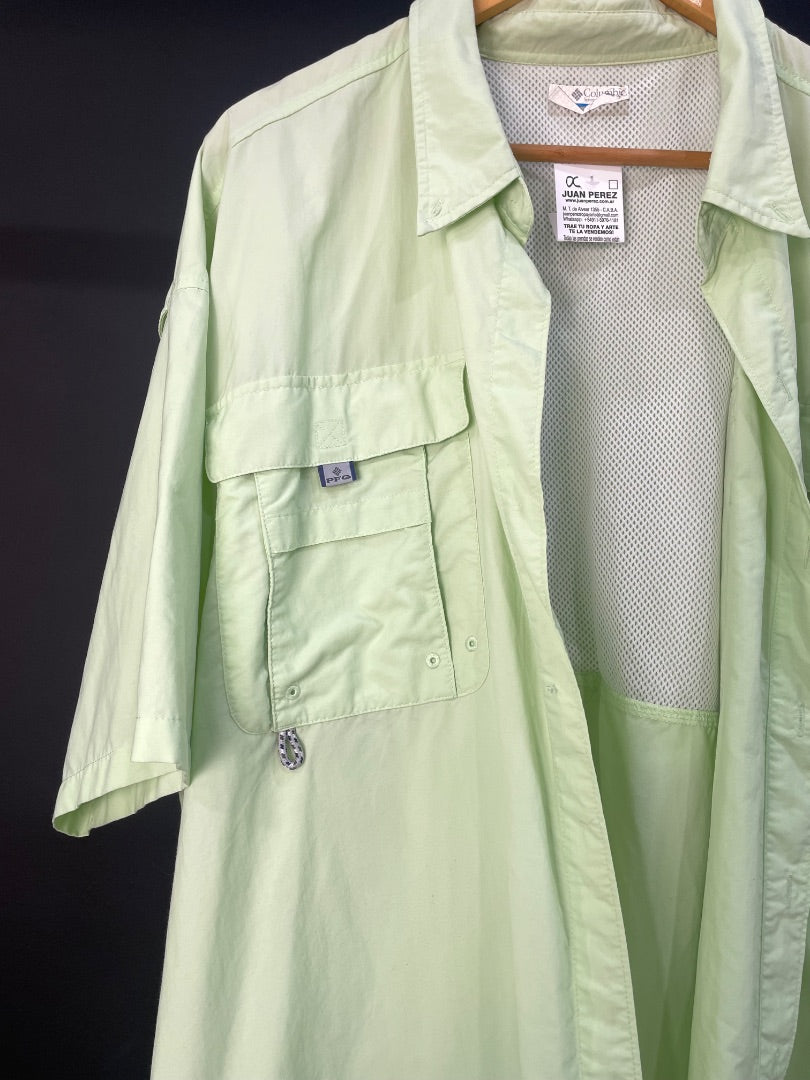 COLUMBIA Camisa Verde Talle XXL