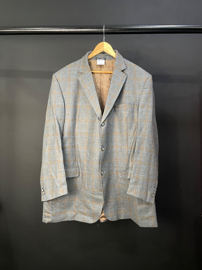 LANITEX Saco Varios Cuadros Gris Talle 64