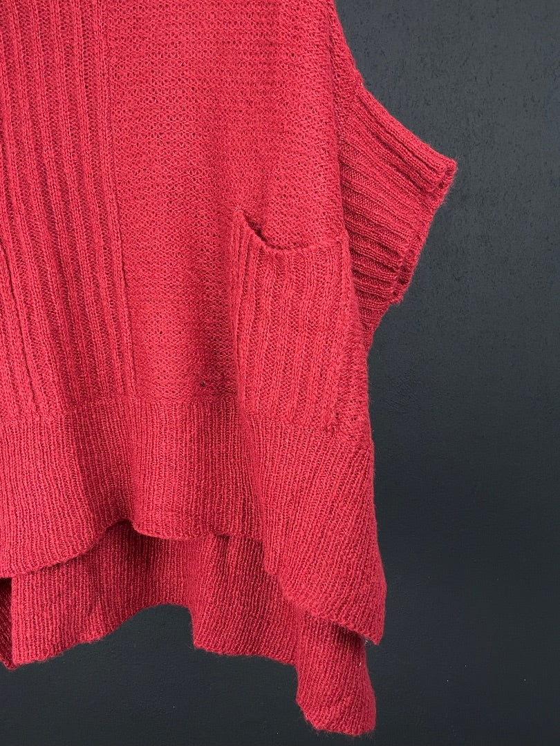 GUSMAN Poncho Rojo Talle Unico