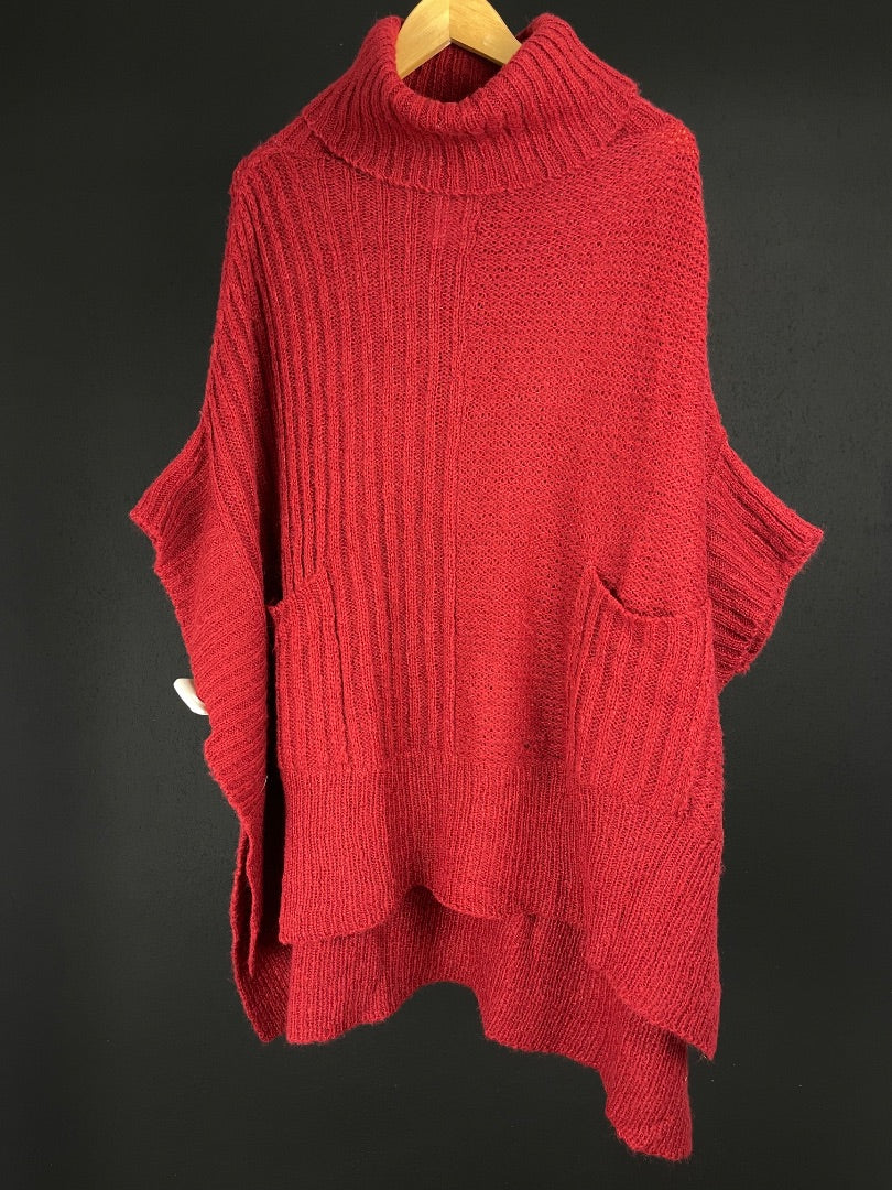 GUSMAN Poncho Rojo Talle Unico